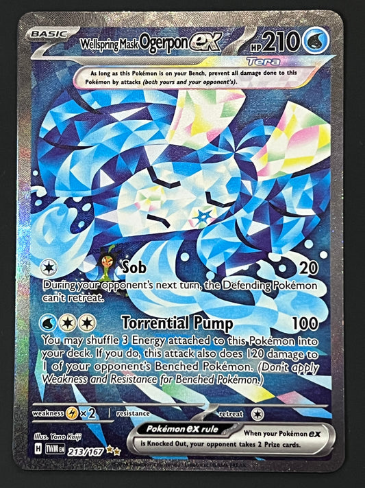 213/167 Wellspring Mask Ogerpon Ex - Pokémon Twilight Masquerade Special Illustration Rare