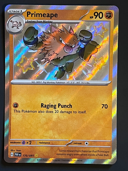 170/091 Primeape - Pokémon Paldean Fates Shiny Rare