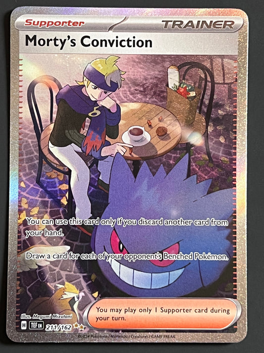 211/162 Morty’s Conviction - Pokémon Temporal Forces Special Illustration Rare