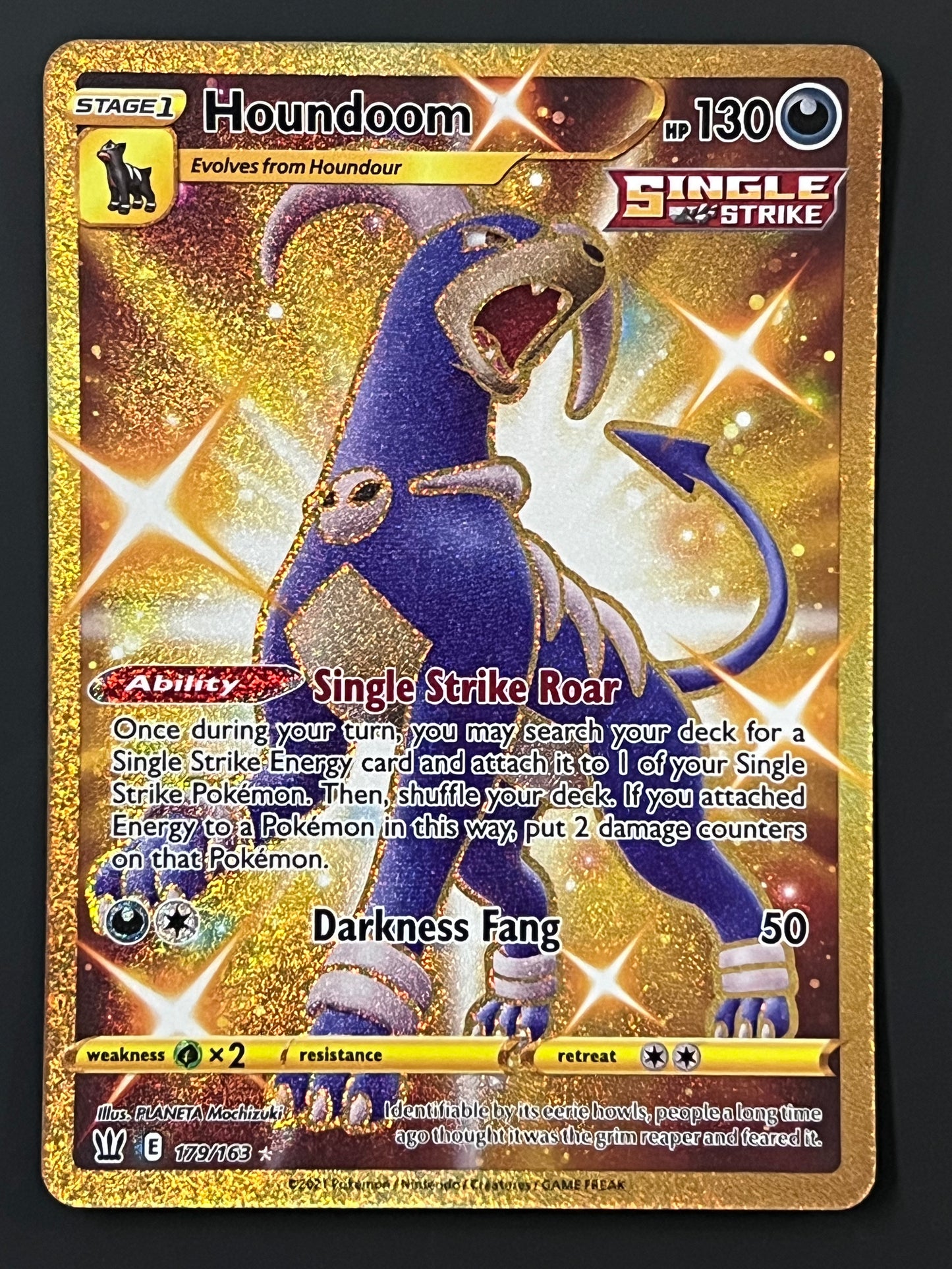 Houndoom - 179/163 Battle Styles Secret Gold Rare Holo