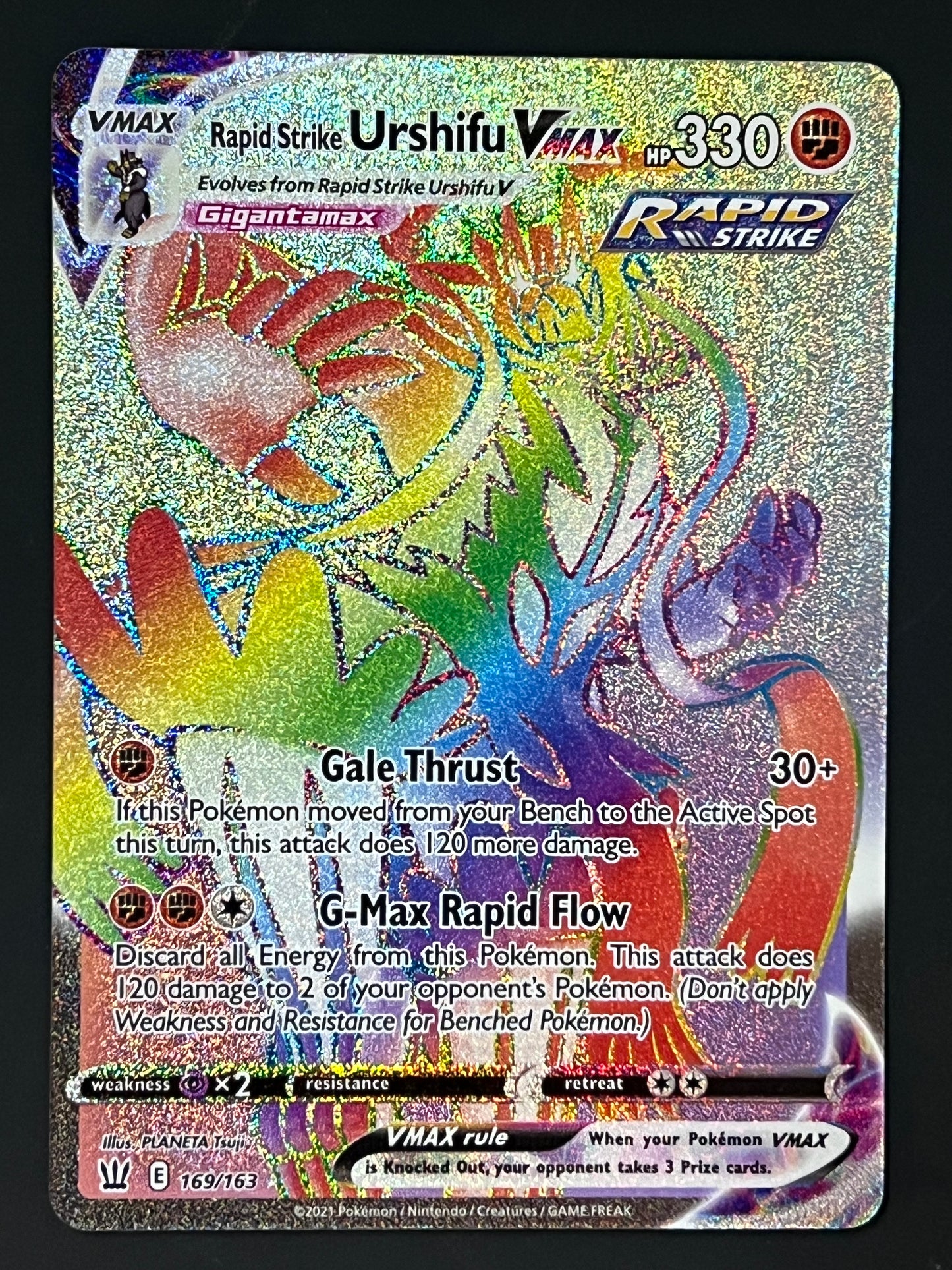 Rapid Strike Urshifu VMax - 169/163 Battle Styles Rainbow Rare Holo