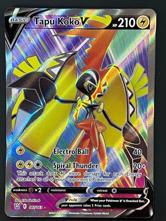 147/163 Tapu Koko V - Pokémon Battle Styles Full Art