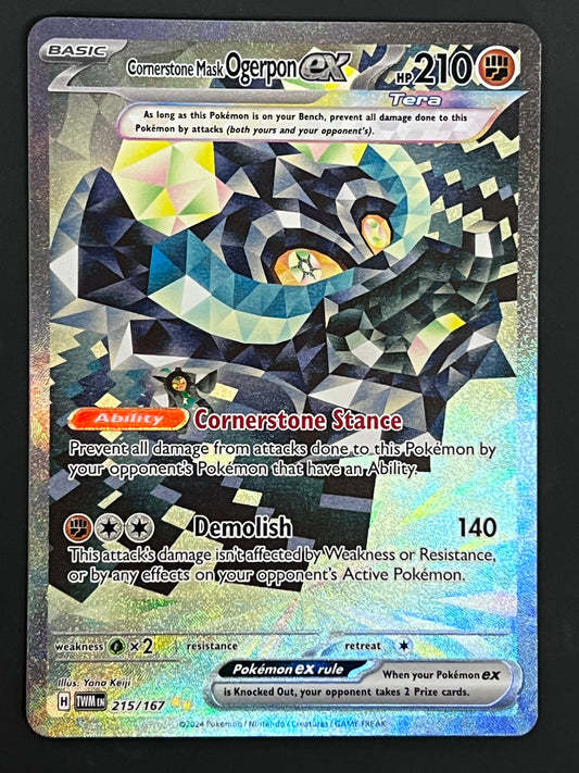 215/167 Cornerstone Mask Ogerpon Ex - Pokémon Twilight Masquerade Special Illustration Rare