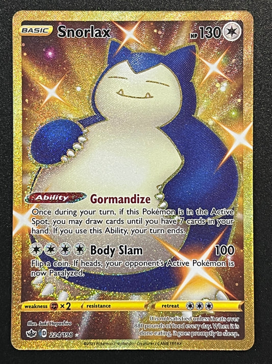 Snorlax - 224/198 Chilling Reign Secret Rare Holo Gold