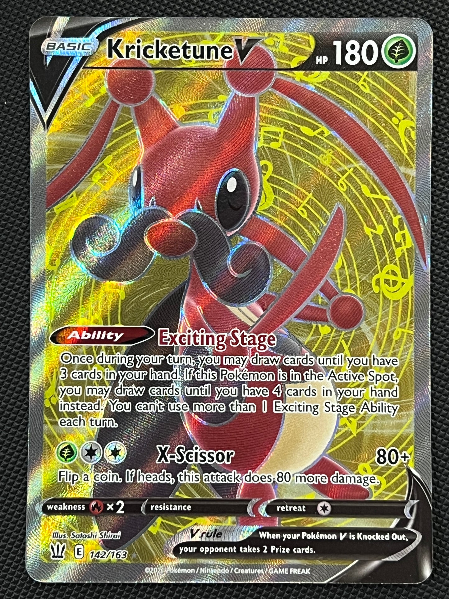 Kricketune V - 142/163 Battle Styles Full Art Rare Holo V