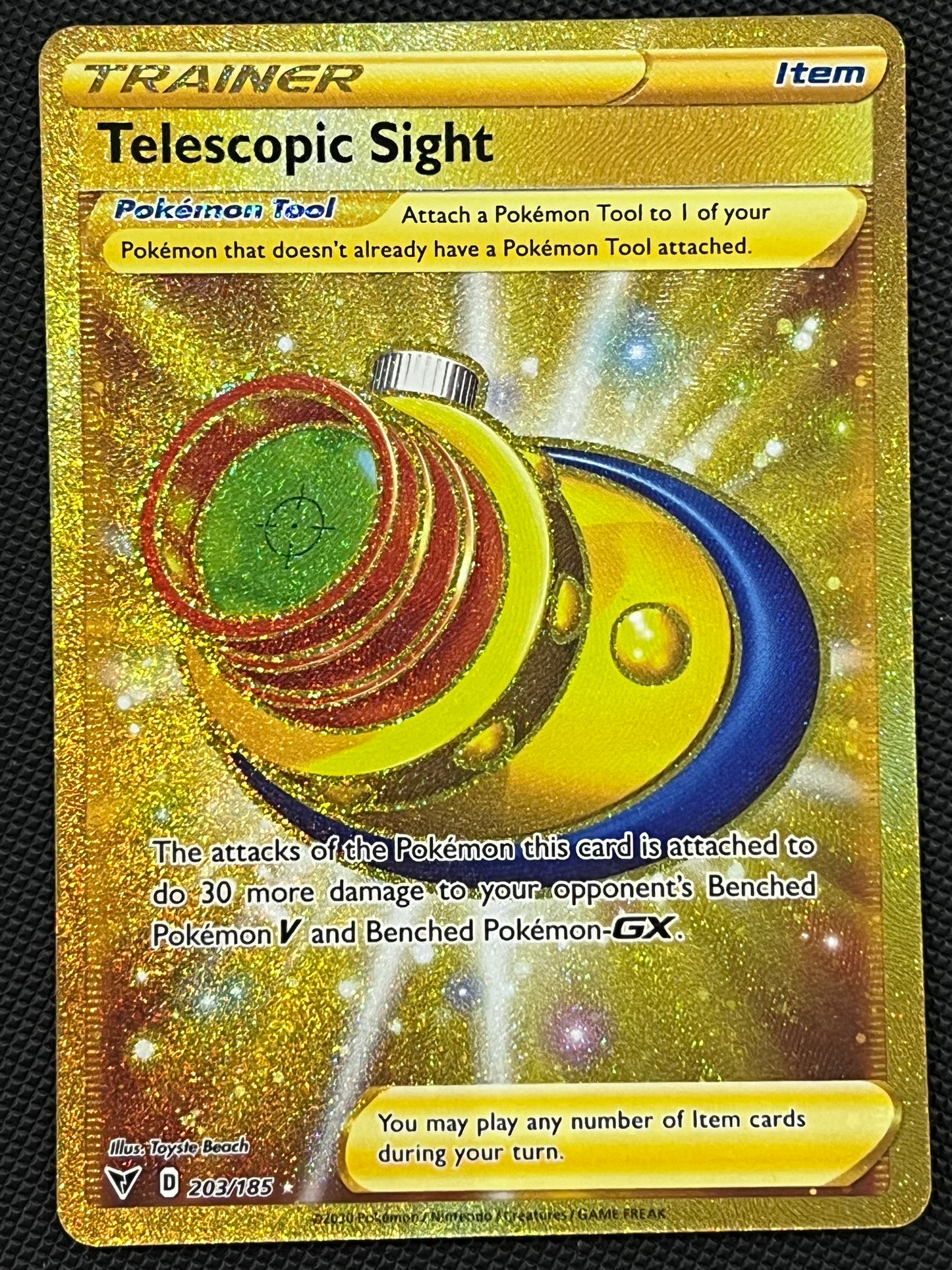 203/185 Telescopic Sight - Pokémon Vivid Voltage Gold Secret Rare