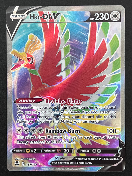 Ho-oh V - 187/195 Silver Tempest Ultra Rare Full Art Holo