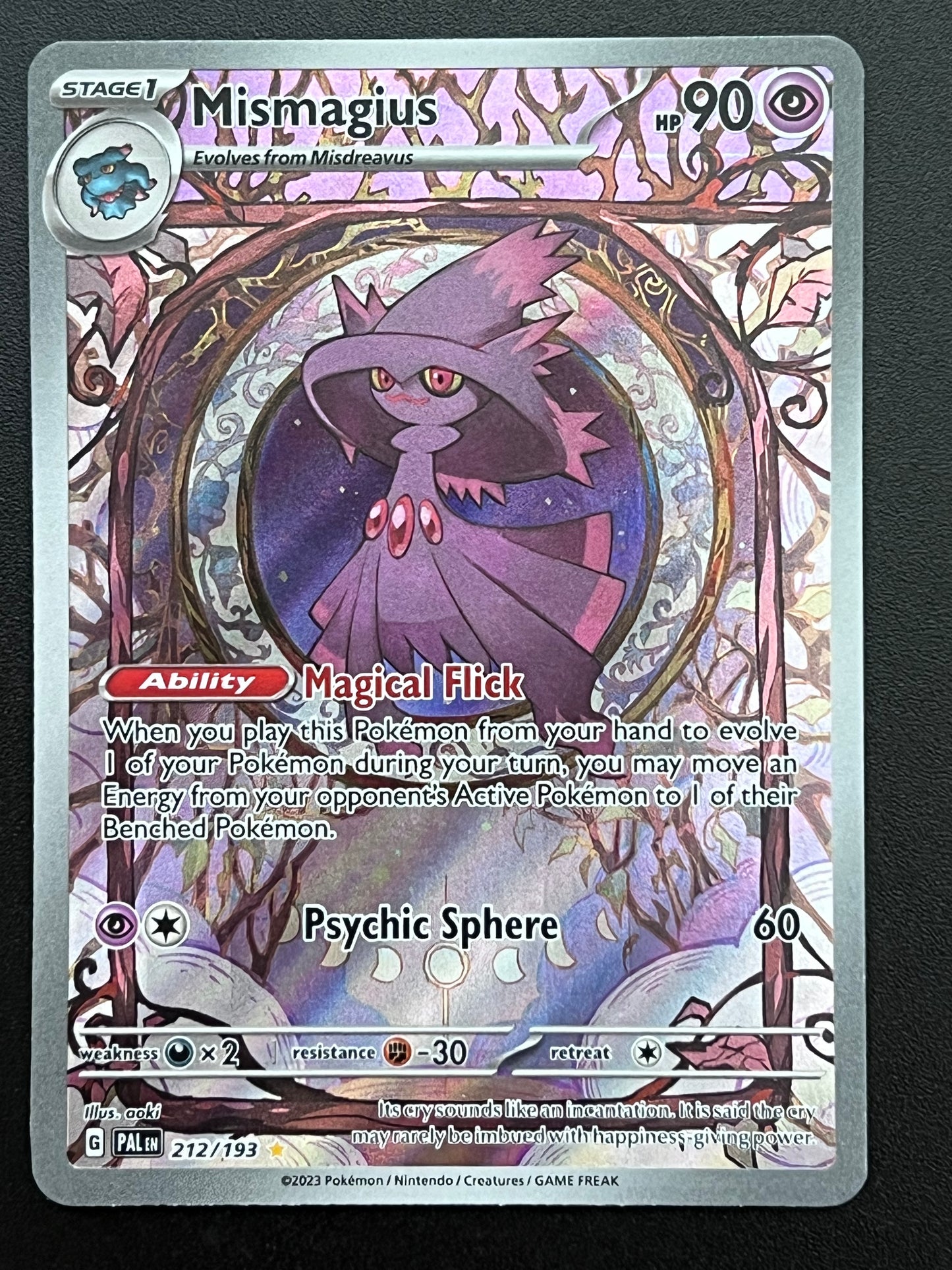 212/193 Mismagius - Pokémon Paldea Evolved Illustration Rare