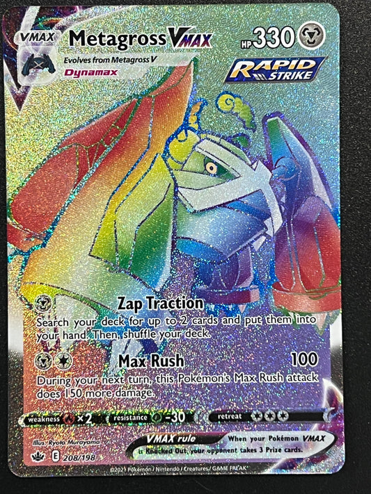 Metagross VMax - 208/198 Chilling Reign Rainbow Rare Holo VMax