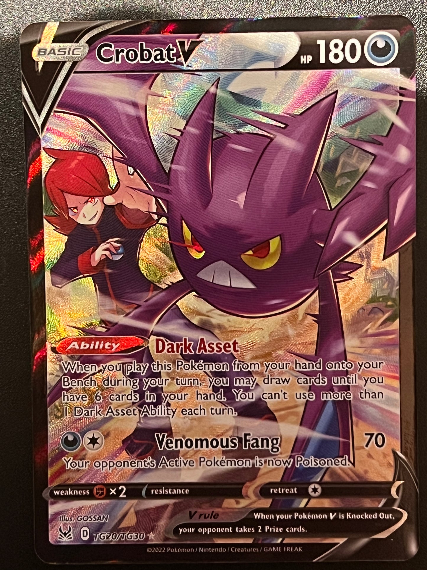 Crobat V - TG20/TG30 Lost Origin Rare Holo