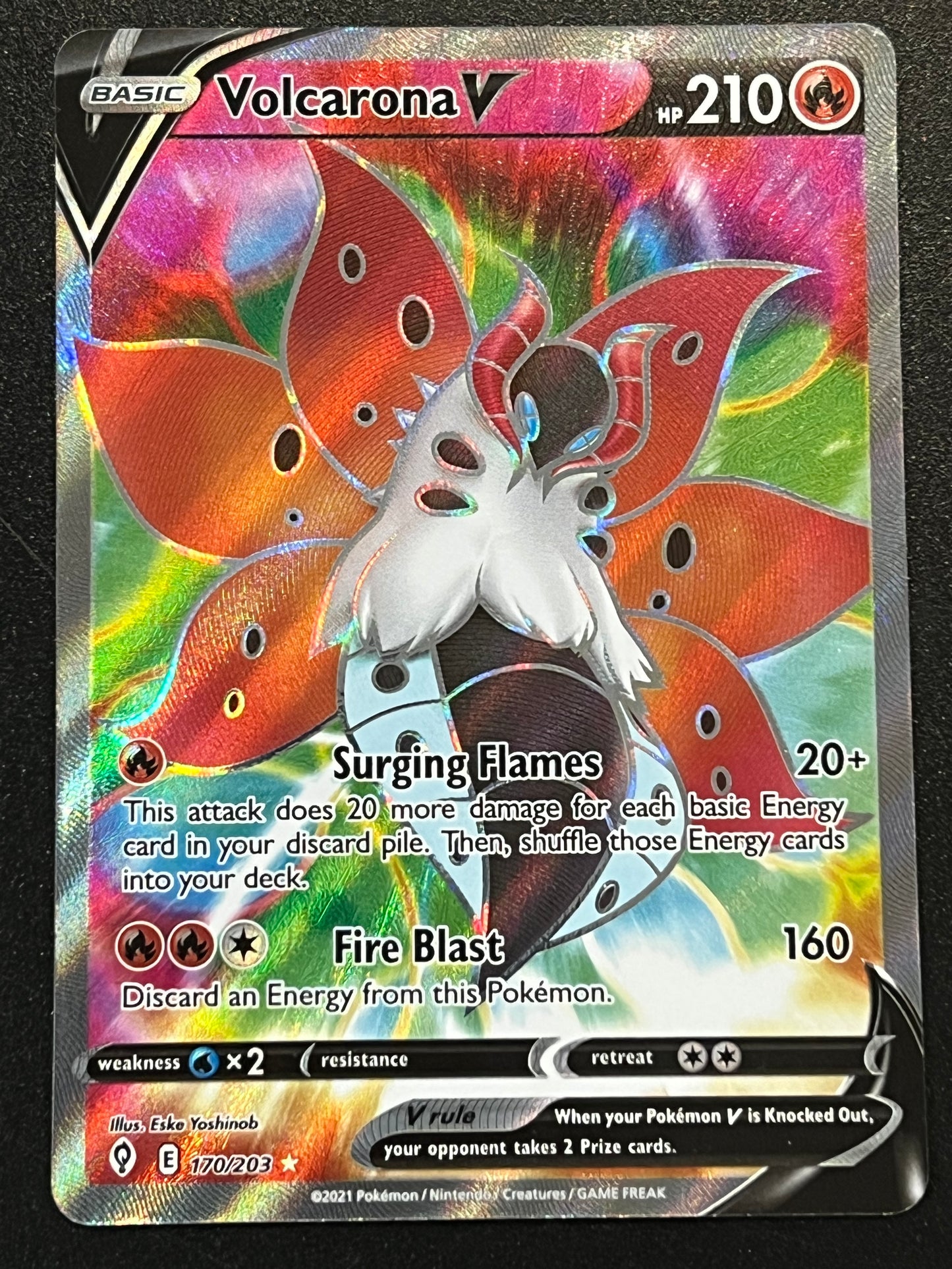 170/203 Volcarona V - Evolving Skies Full Art