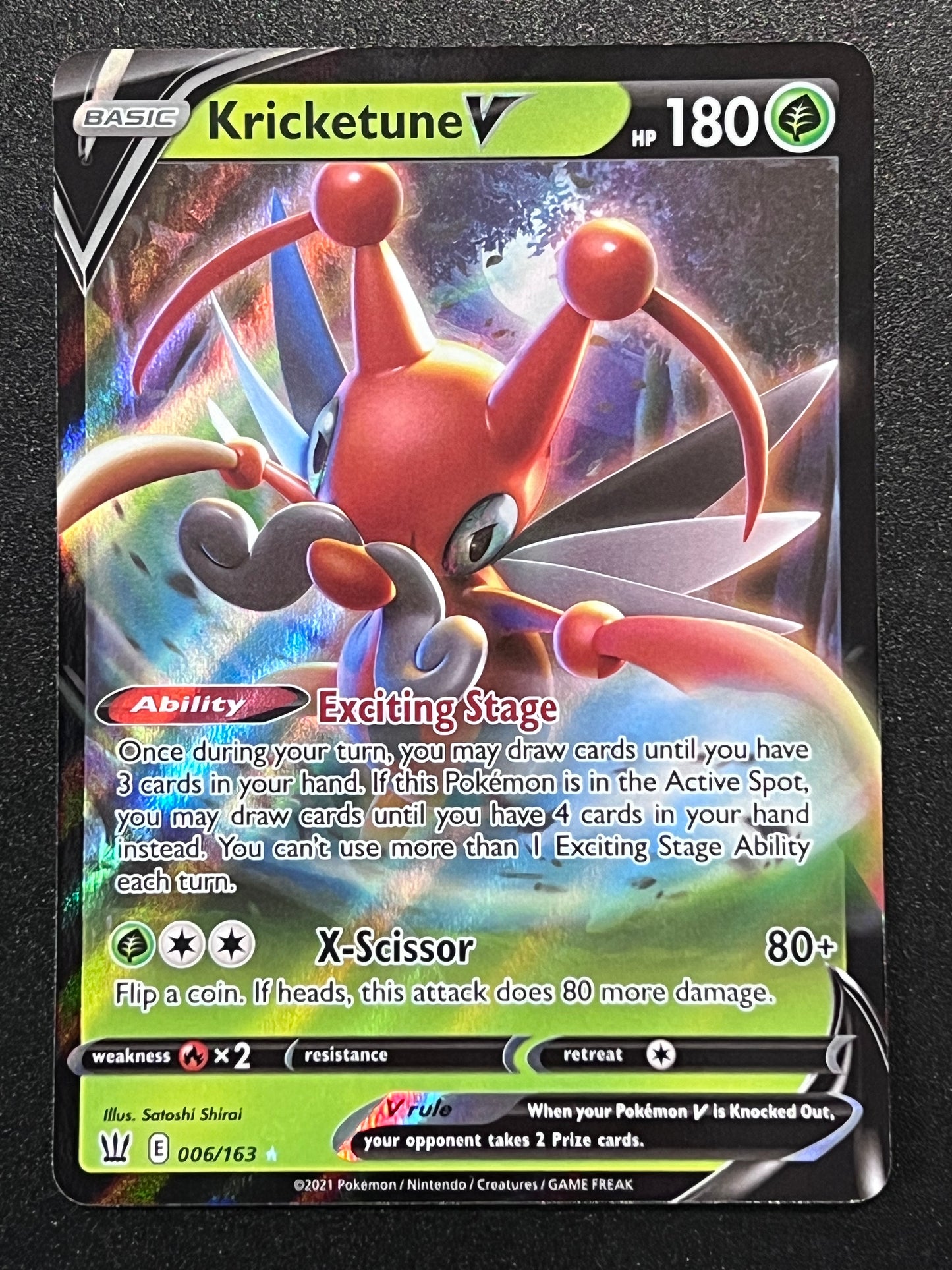 006/163 Kricketune V - Pokémon Battle Styles Ultra Rare