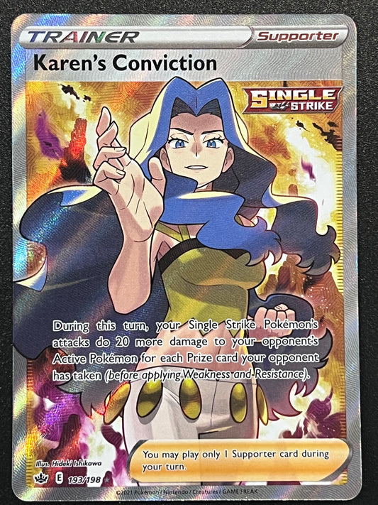 Karen’s Conviction - 193/198 Chilling Reign Ultra Rare Holo