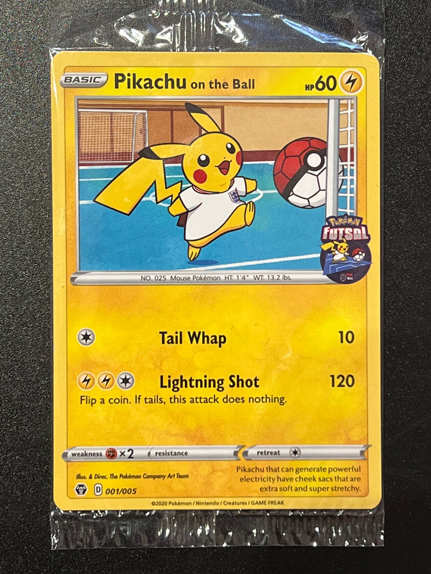Pikachu on the Ball (SEALED) - 001/005 Futsal Collection