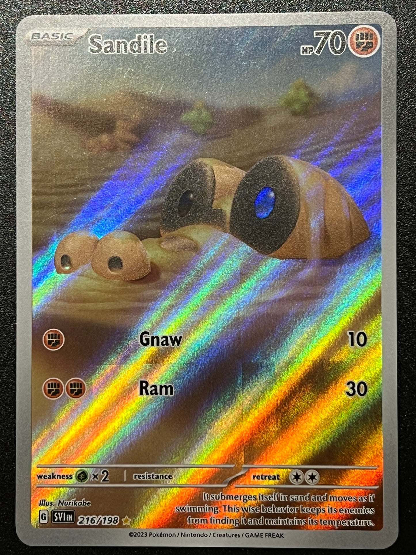 216/198 Sandile - Pokémon Scarlet/Violet Base Illustration Rare