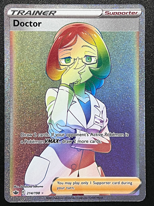 Doctor - 214/198 Chilling Reign Rainbow Rare Holo Trainer