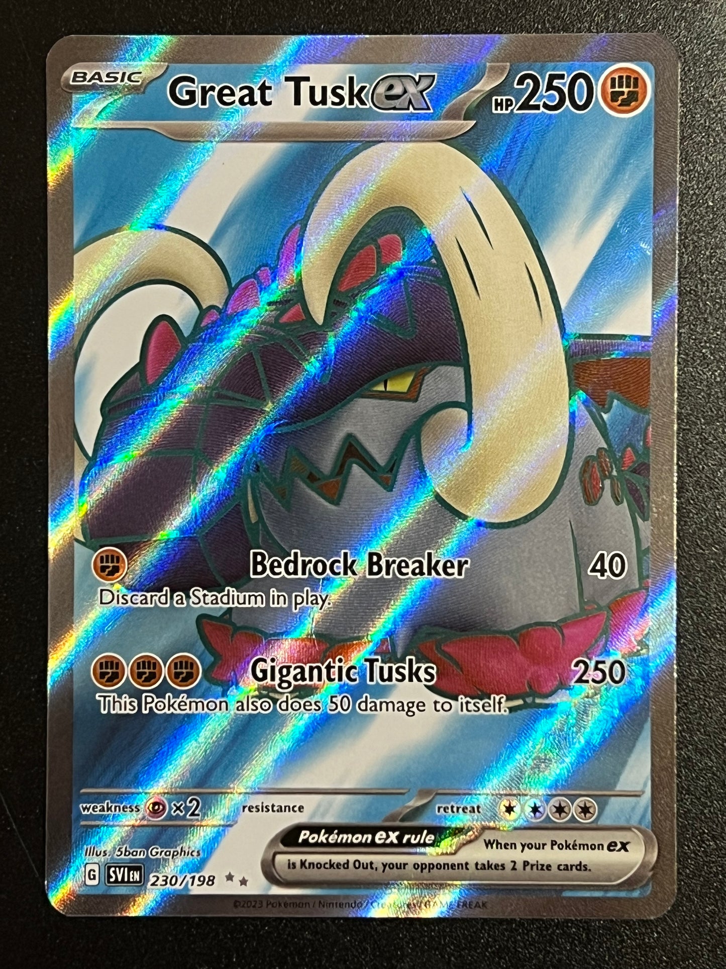 230/198 Great Tusk Ex - Pokémon Scarlet/Violet Base Ultra Rare