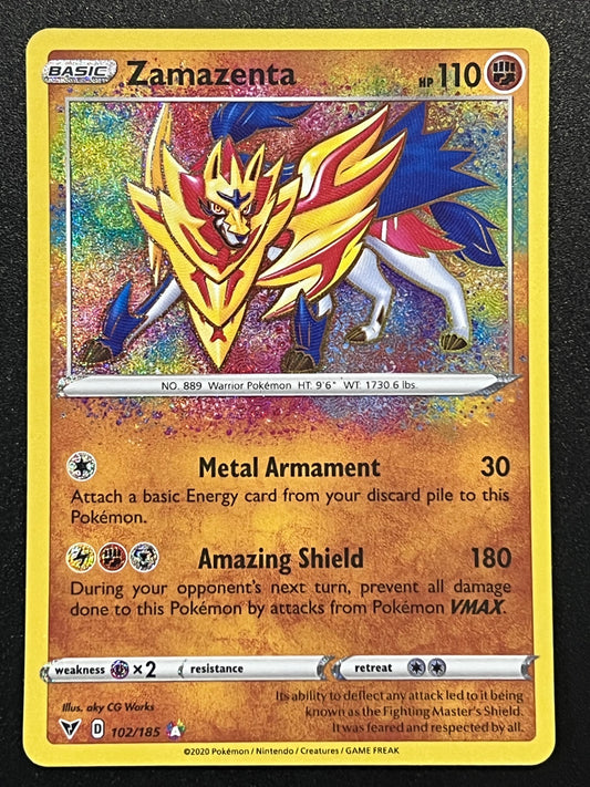 102/185 Zamazenta - Pokémon Vivid Voltage Amazing Rare