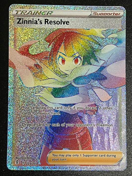 225/203 Zinnia’s Resolve - Evolving Skies Rainbow Secret Rare