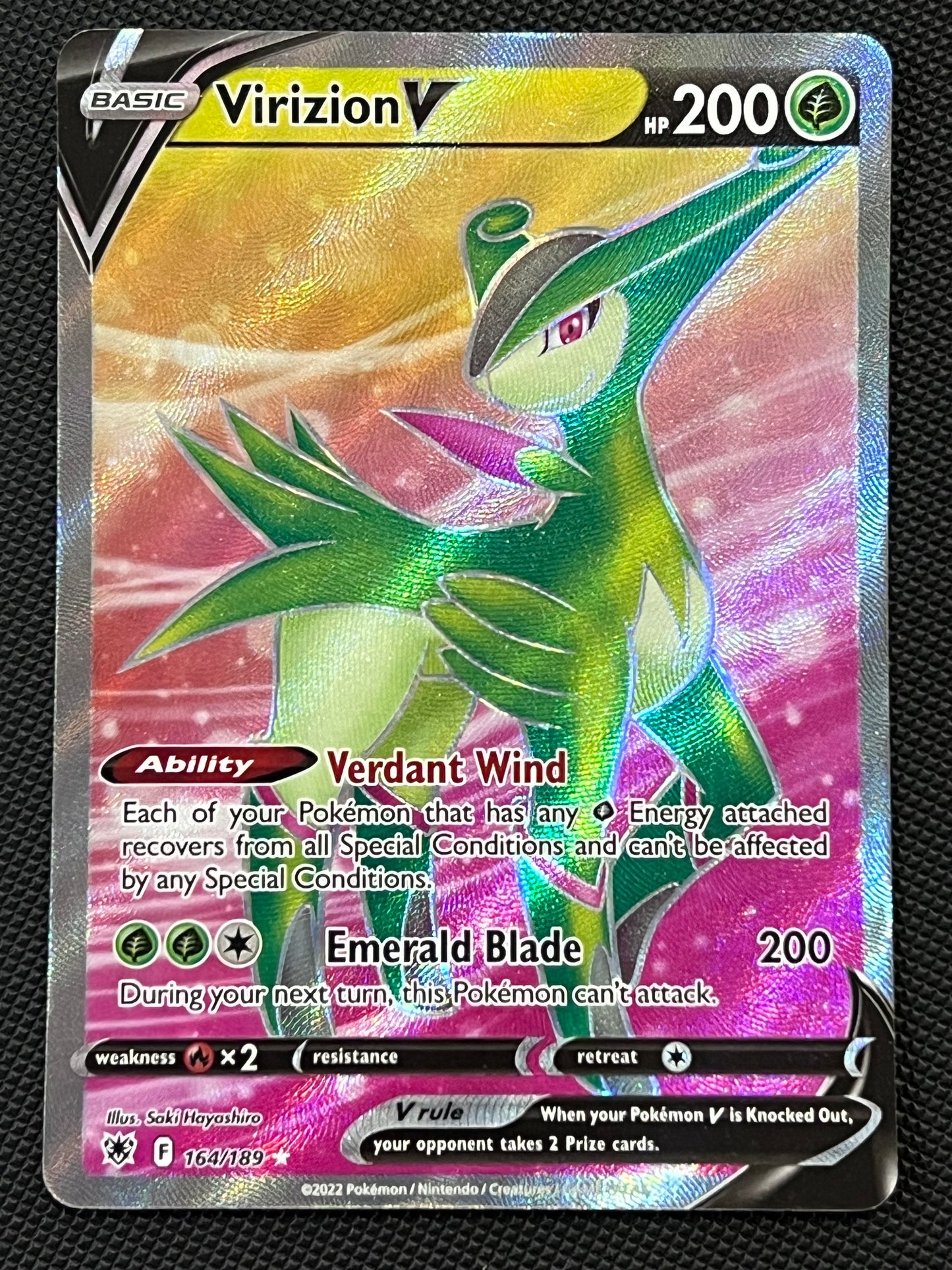 Virizion V - 164/189 Astral Radiance Rare Holo Full Art