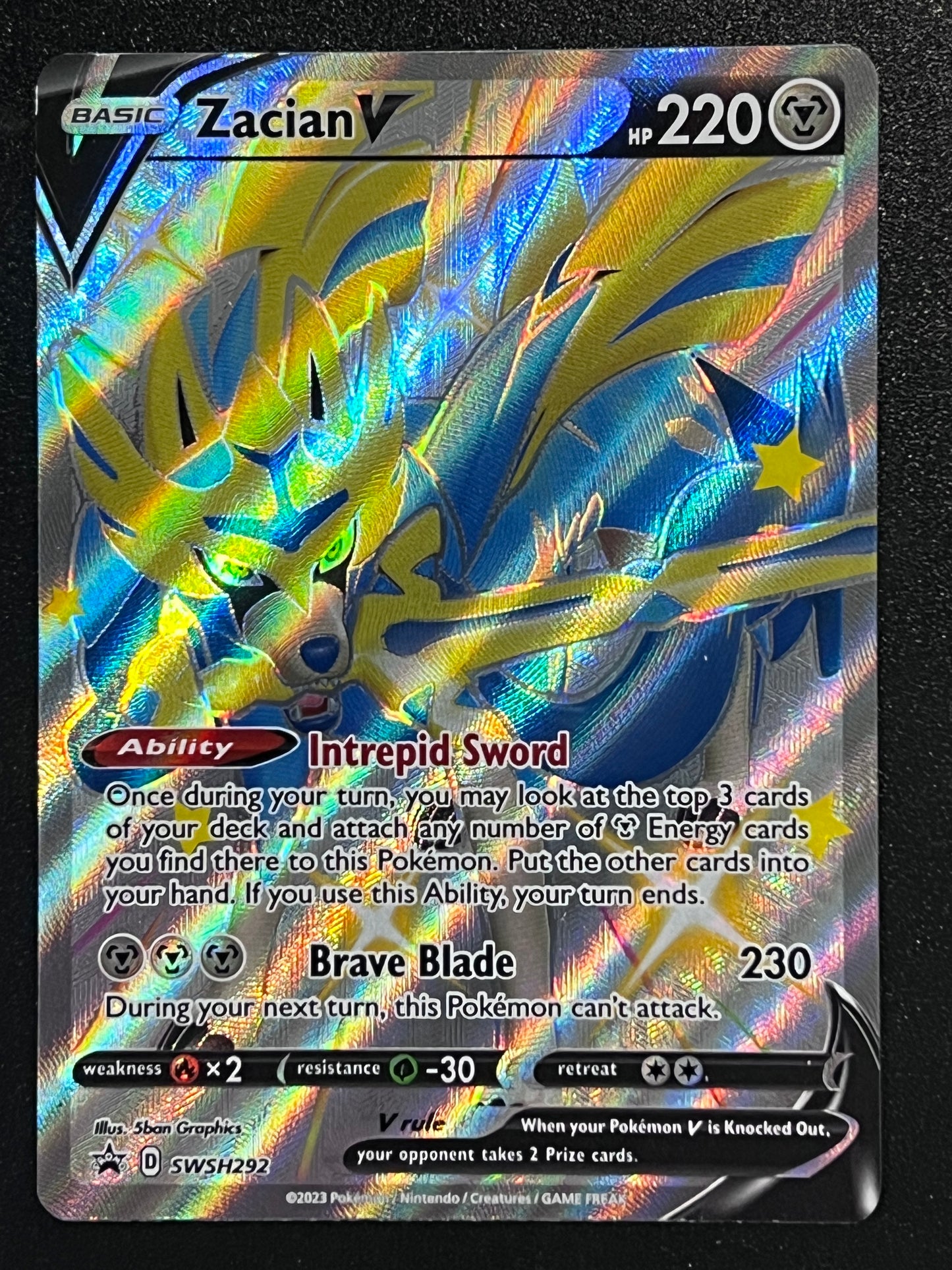 Zacian V - SWSH292 Holo Promo Black Star