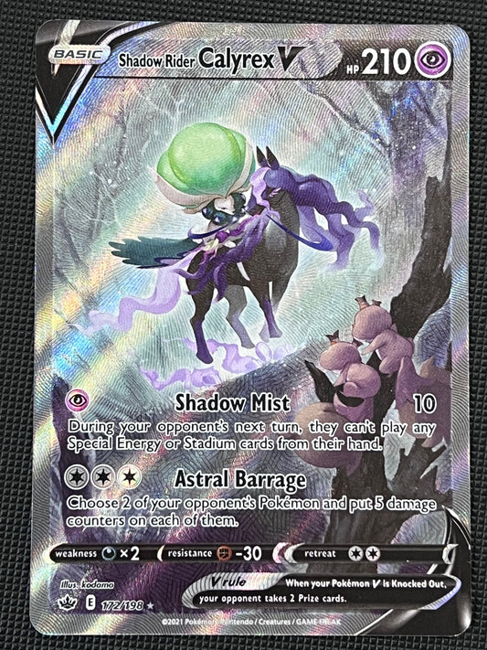 Shadow Rider Calyrex V - 172/198 Chilling Reign Alt Art Rare Holo V