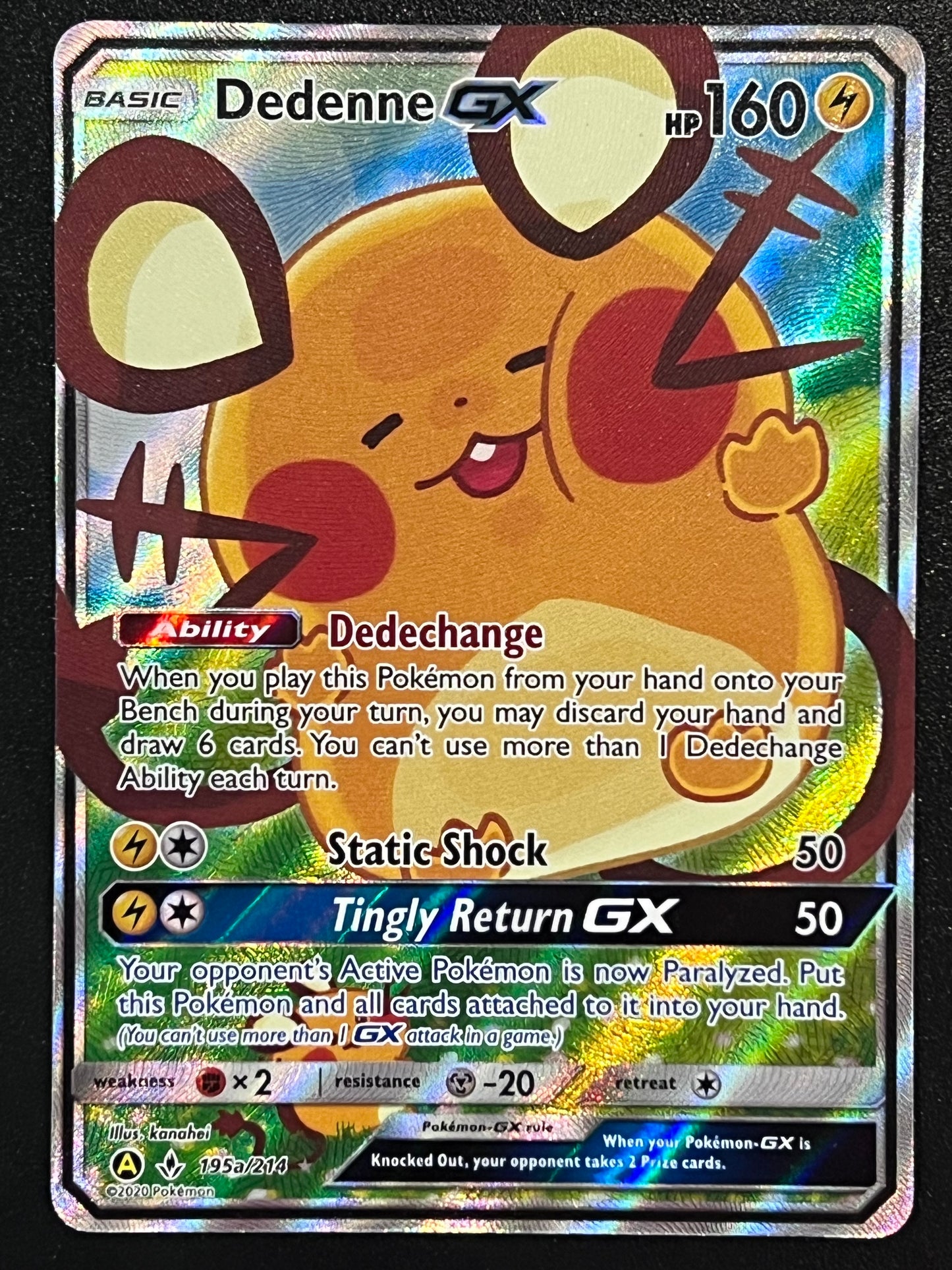 195a/214 Dedenne Gx - Pokémon Unbroken Bonds Ultra Rare