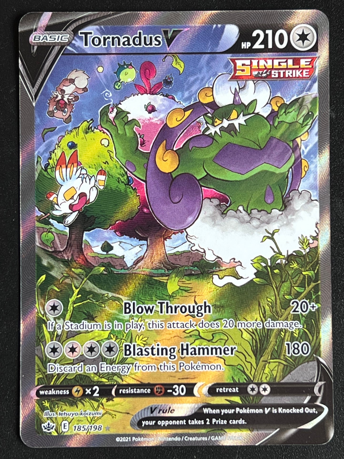 Tornadus V - 185/198 Chilling Reign Alt Art Rare Holo V