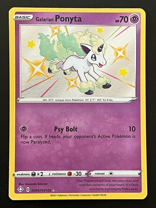 Galarian Ponyta - SV047/SV122 Shining Fates Rare Shiny Holo