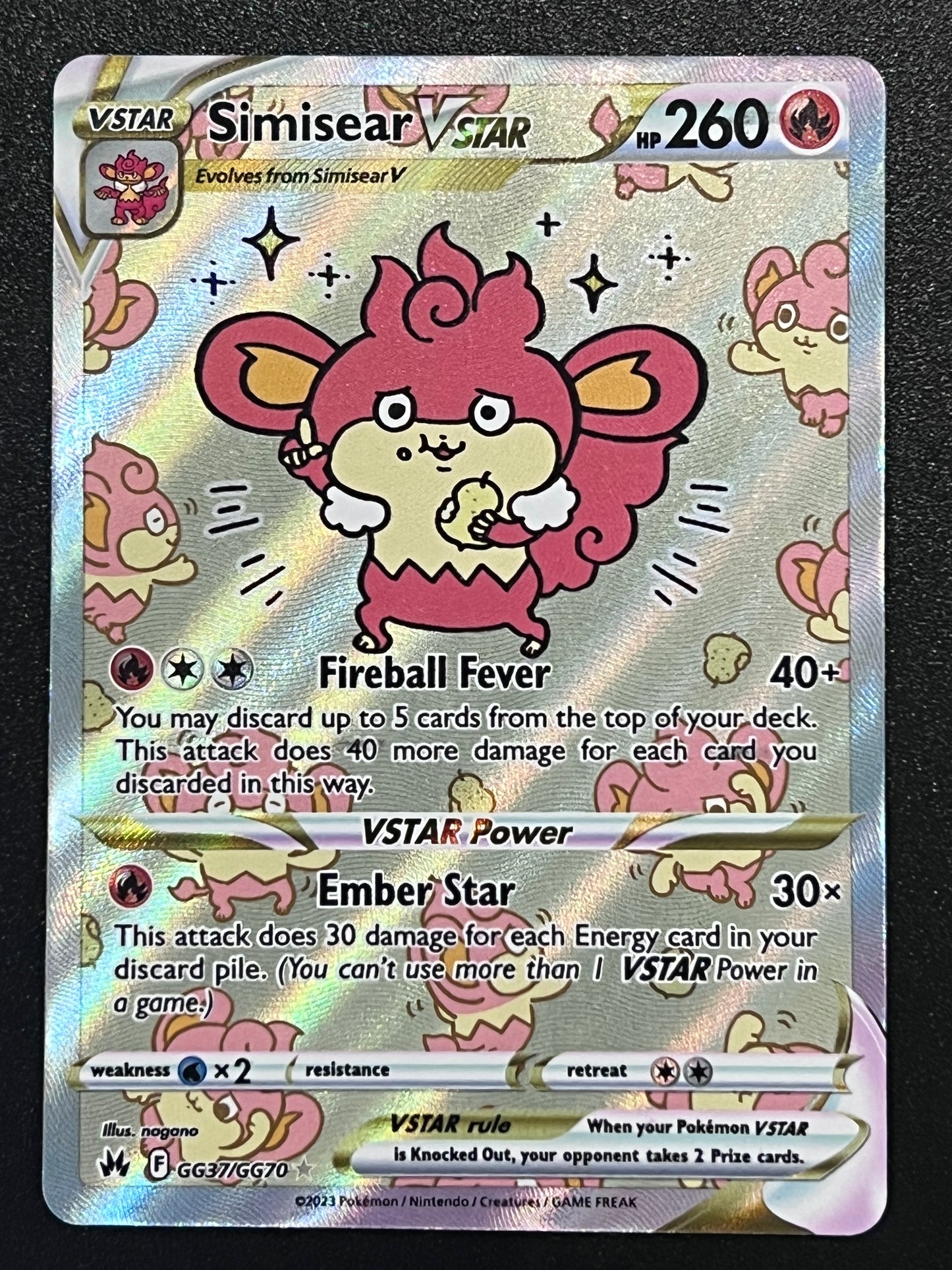 GG37/GG70 Simisear VStar - Pokémon Crown Zenith Ultra Rare