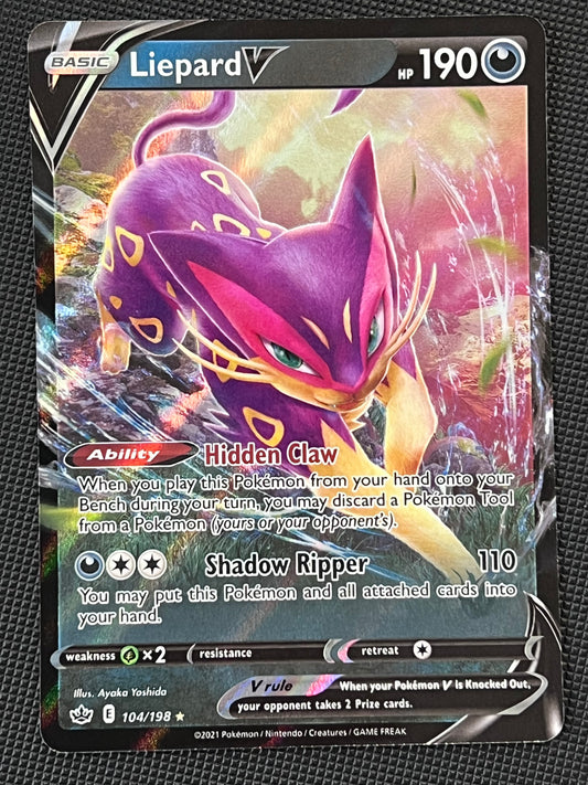 Liepard V - 104/198 Chilling Reign Rare Holo V