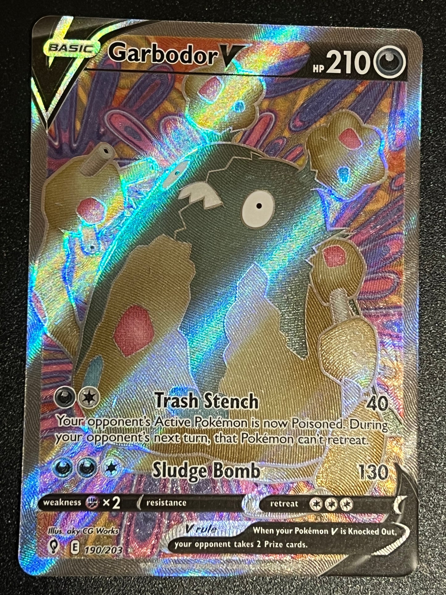 190/203 Garbodor V - Evolving Skies Full Art