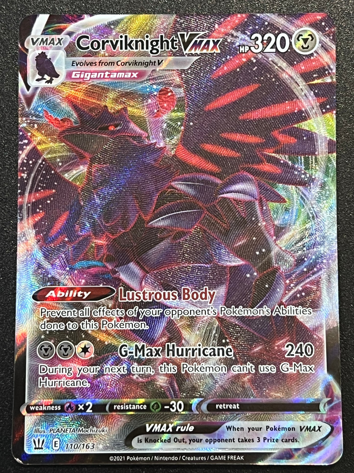 Corviknight VMax - 110/163 Battle Styles Rare Holo VMax