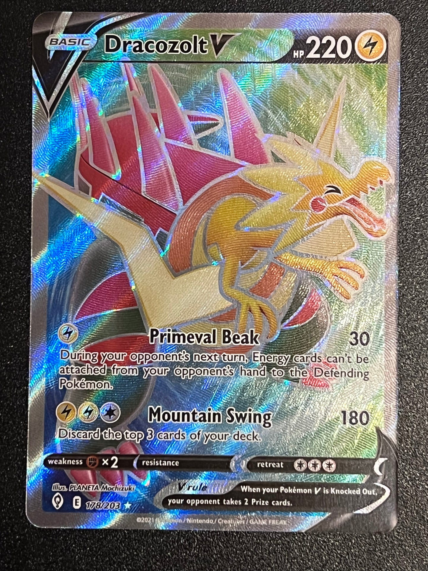 178/203 Dracozolt V - Evolving Skies Full Art