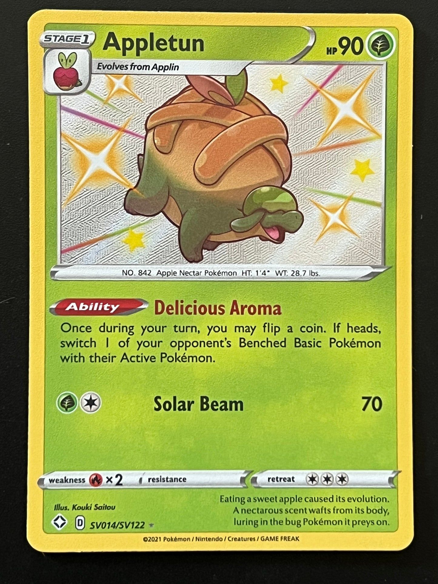 Appletun - SV014/SV122 Shining Fates Rare Shiny Holo