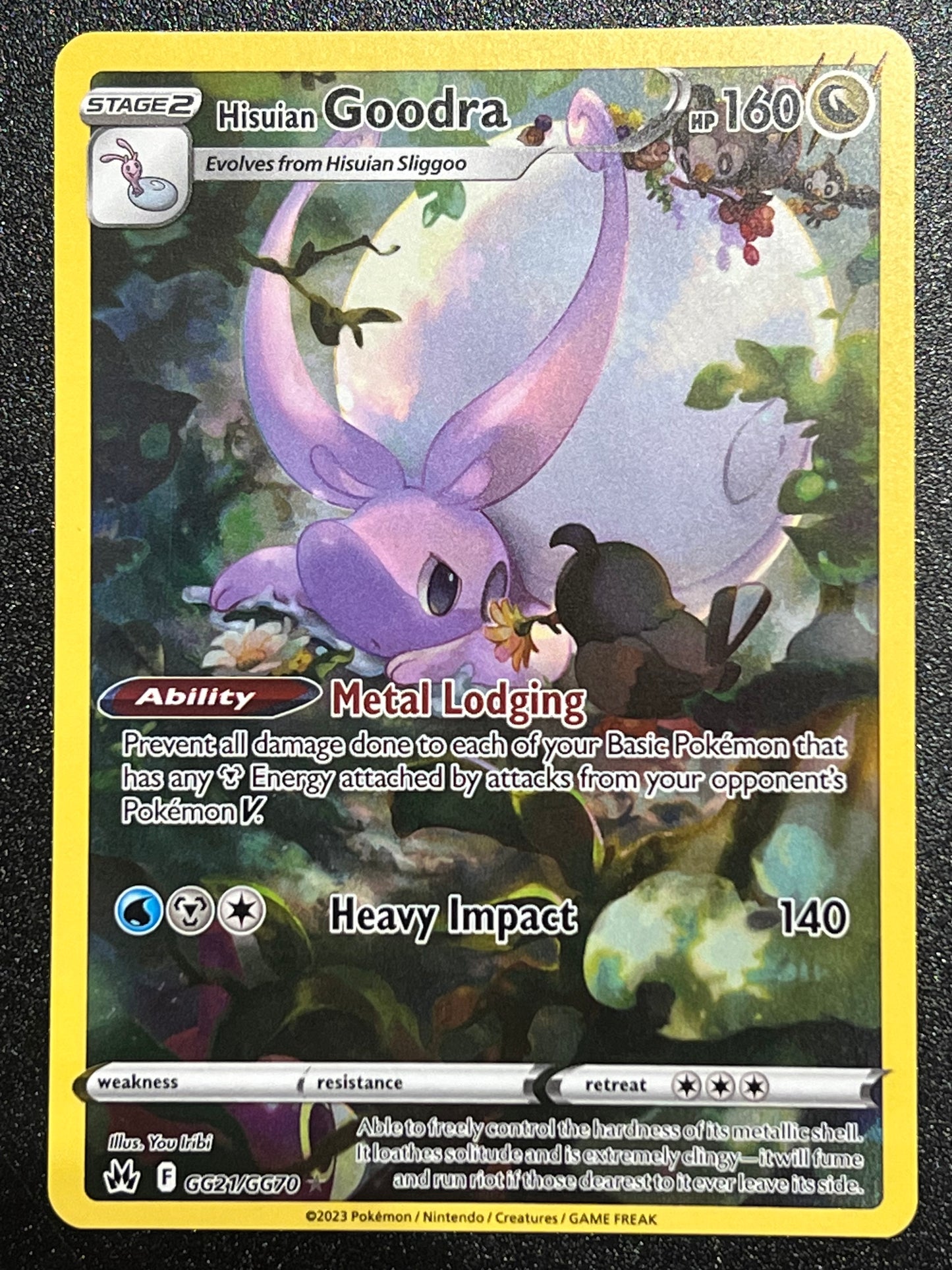 GG21/GG70 Hisuian Goodra - Pokémon Crown Zenith Holo Rare