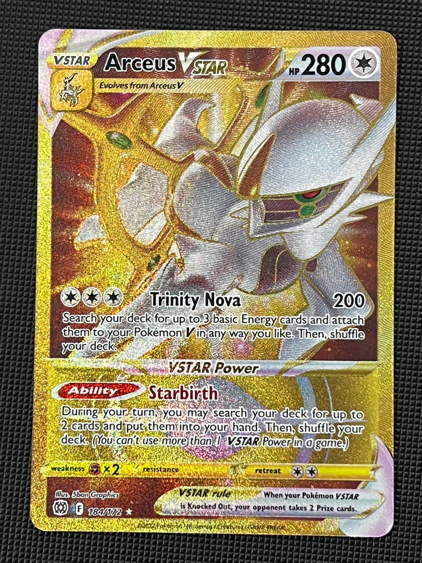 184/172 Arceus VStar - Brilliant Stars Gold Secret Rare