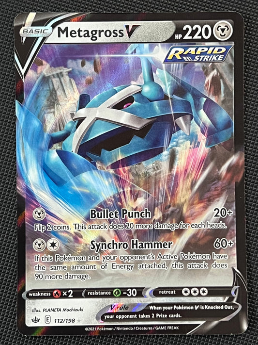 Metagross V - 112/198 Chilling Reign Rare Holo V