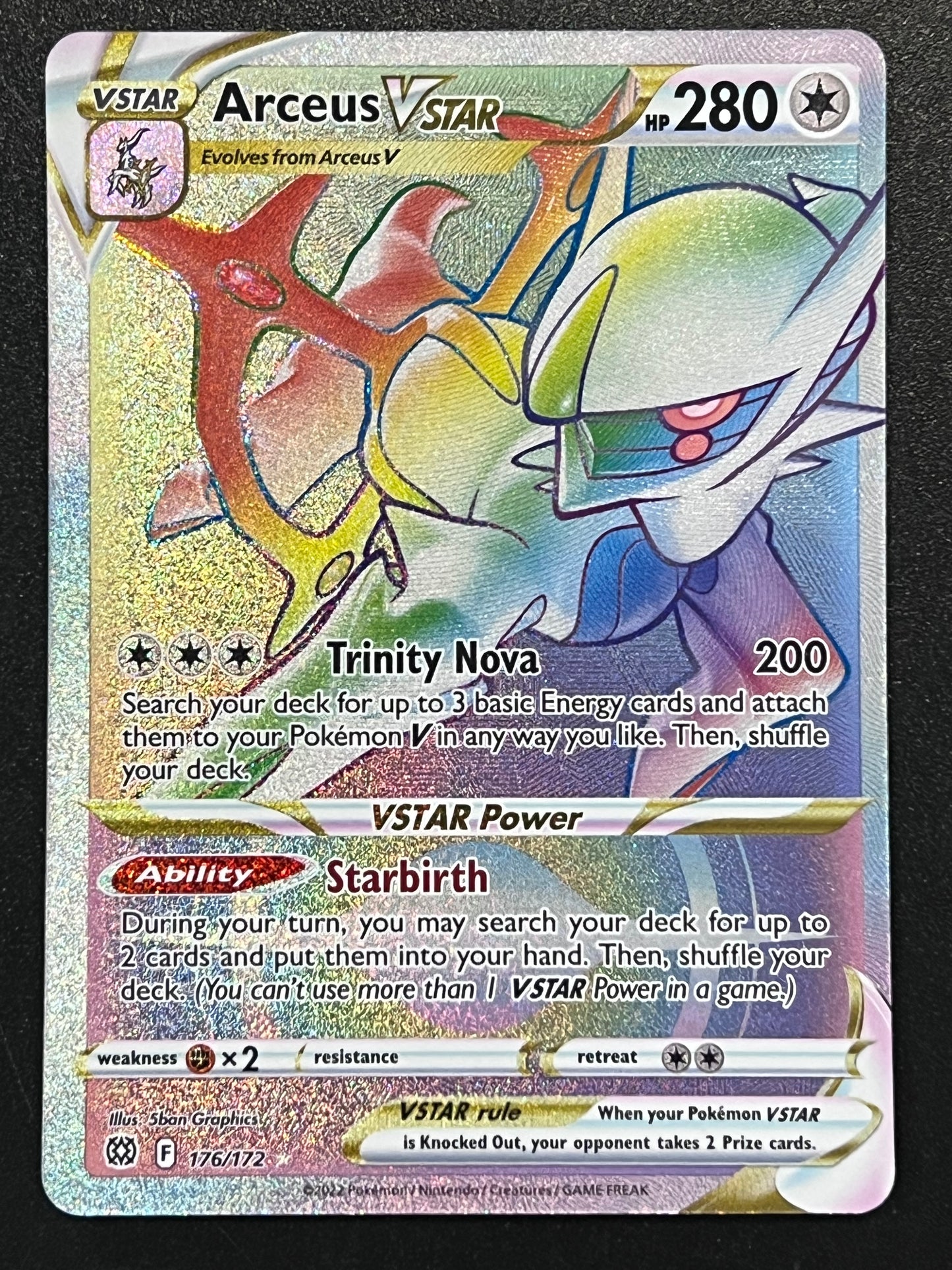 176/172 Arceus VStar - Brilliant Stars Rainbow Secret Rare