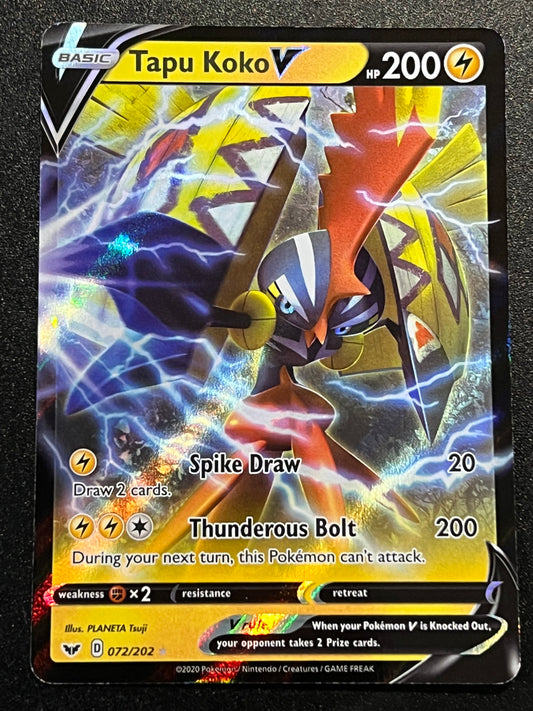 072/202 Tapu Koko V - Sword/Shield Base Ultra Rare