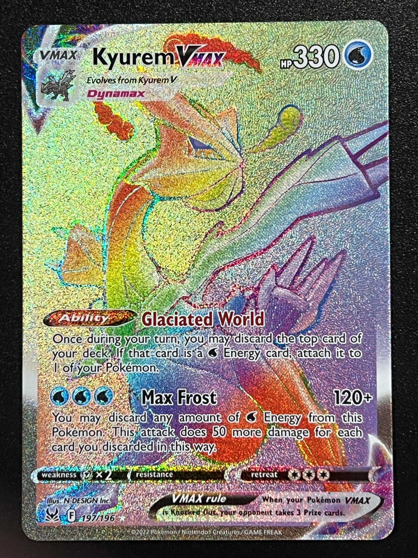 Kyurem VMax - 197/196 Lost Origin Rainbow Rare