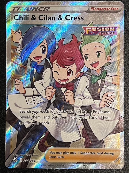 Chili & Cilan & Cress - 258/264 Fusion Strike Ultra Rare Holo