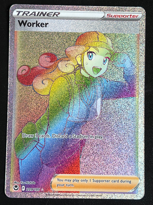 Worker - 209/195 Silver Tempest Rare Rainbow Trainer