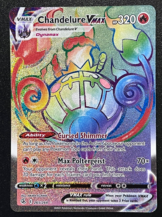 Chandelure VMax - 265/264 Fusion Strike Rainbow Rare Holo VMax