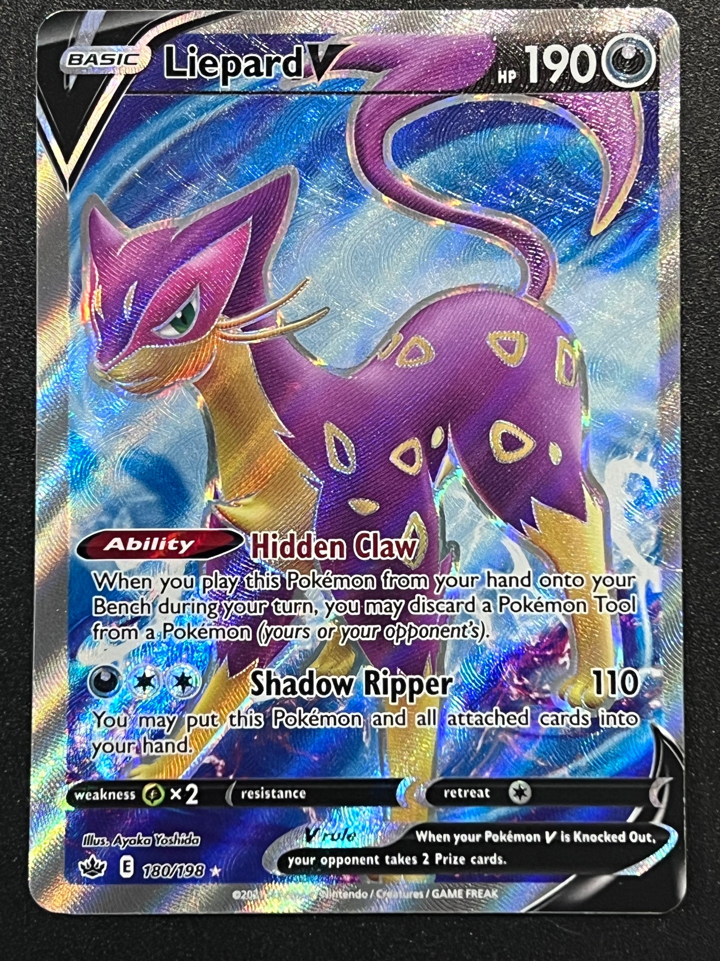 Liepard V - 180/198 Chilling Reign Full Art Rare Holo V