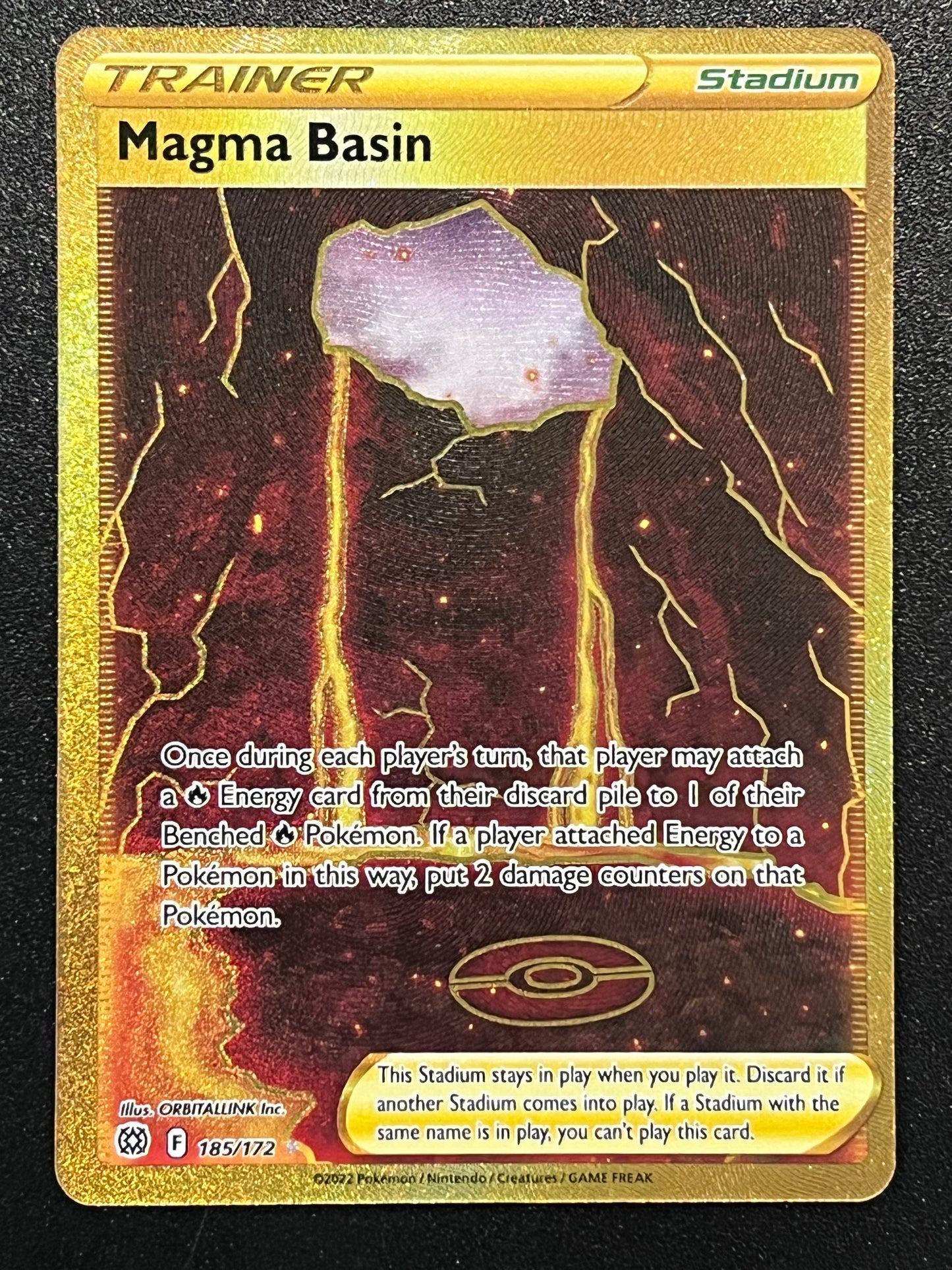 185/172 Magma Basin - Brilliant Stars Gold Secret Rare