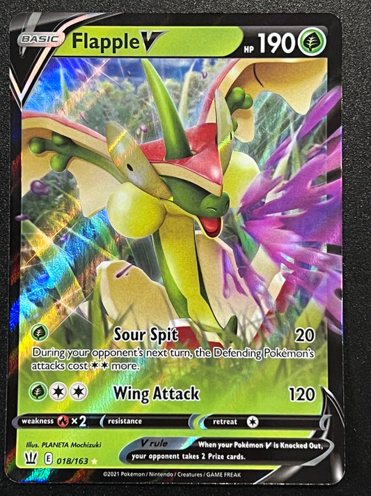 Flapple V - 018/163 Battle Styles Rare Holo