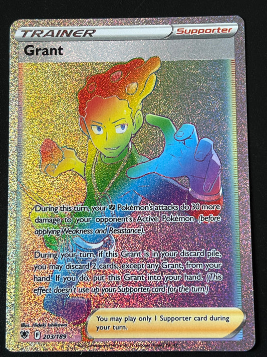 Grant - 203/189 Astral Radiance Rainbow Rare Holo Trainer