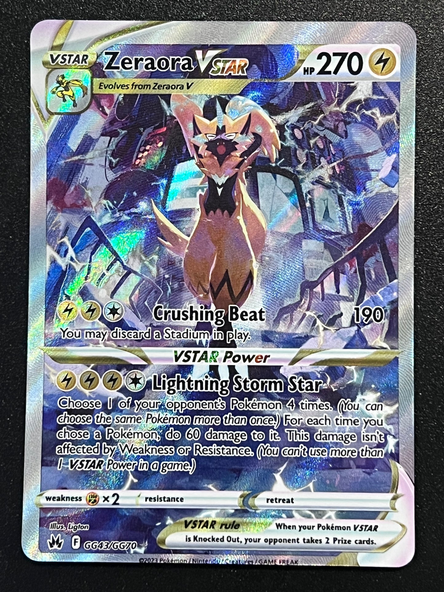 GG43/GG70 Zeraora VStar - Crown Zenith Ultra Rare