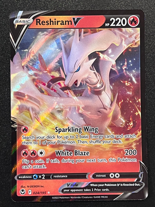 024/195 Reshiram V - Pokémon Silver Tempest Ultra Rare